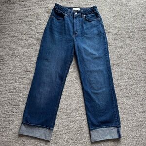Curve Love High Rise 90s Relaxed Jean with Cuffed Hem from Abercrombie - Size 28